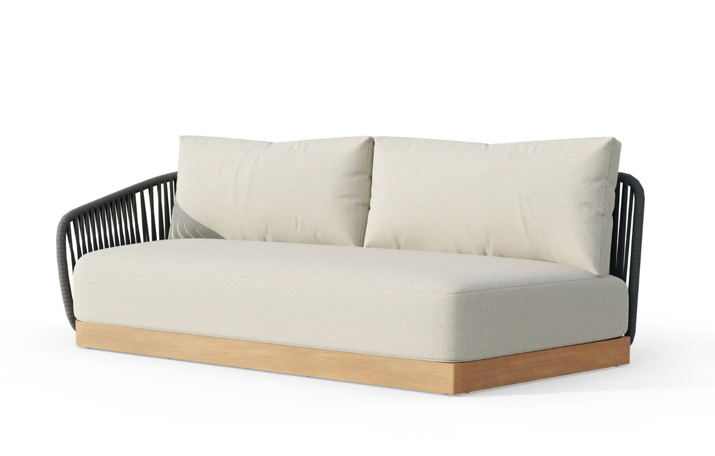 Bayswater 5 Seater Woven Wooden Corner Garden Sofa Set