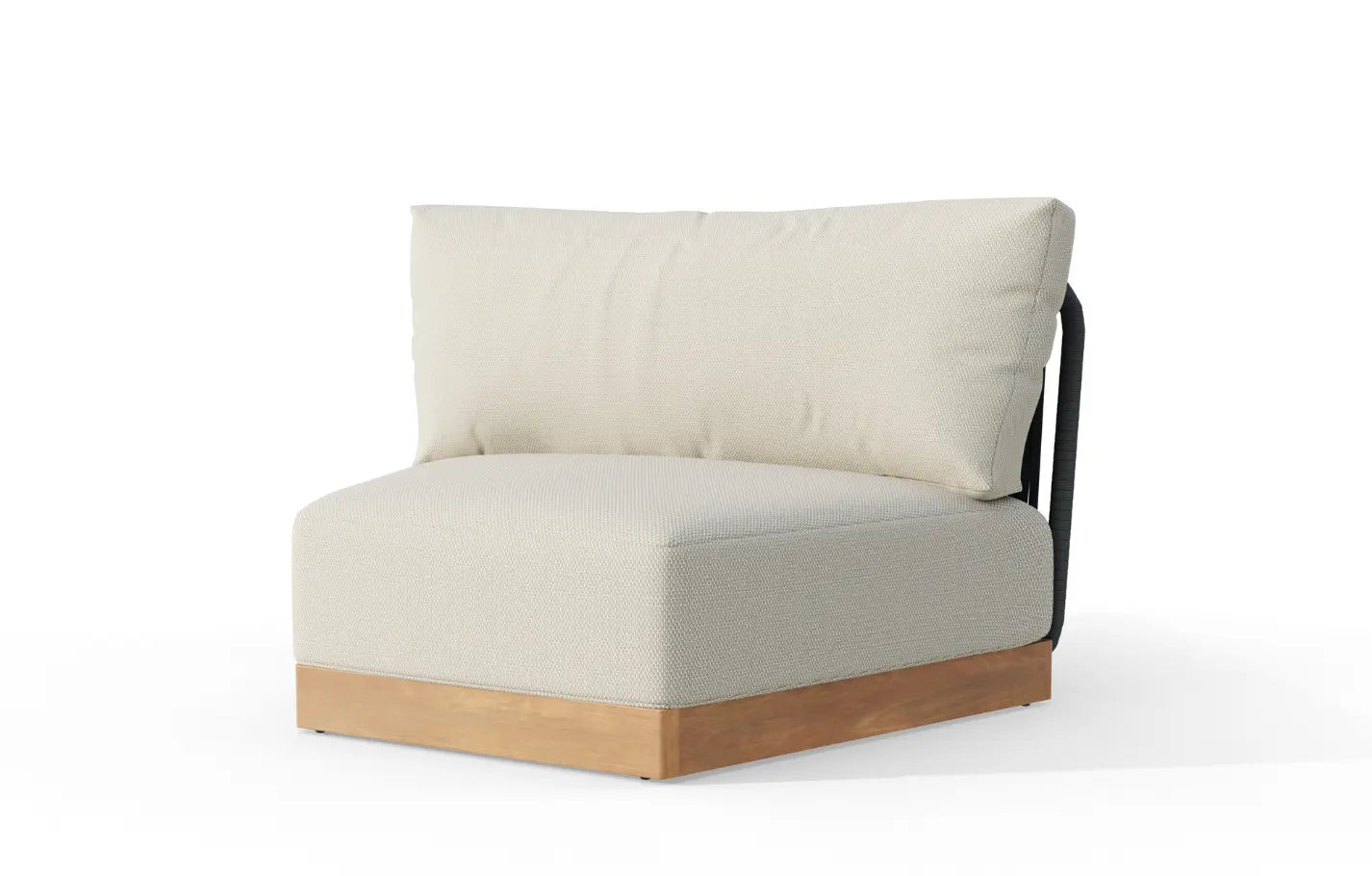 Bayswater 5 Seater Woven Wooden Corner Garden Sofa Set