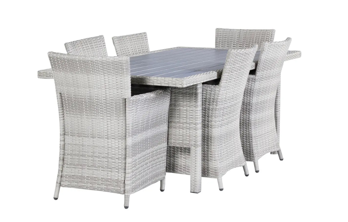 Bridgetown 6 Seater Rectangular Rattan Dining Set 200cm - MINT Outdoor