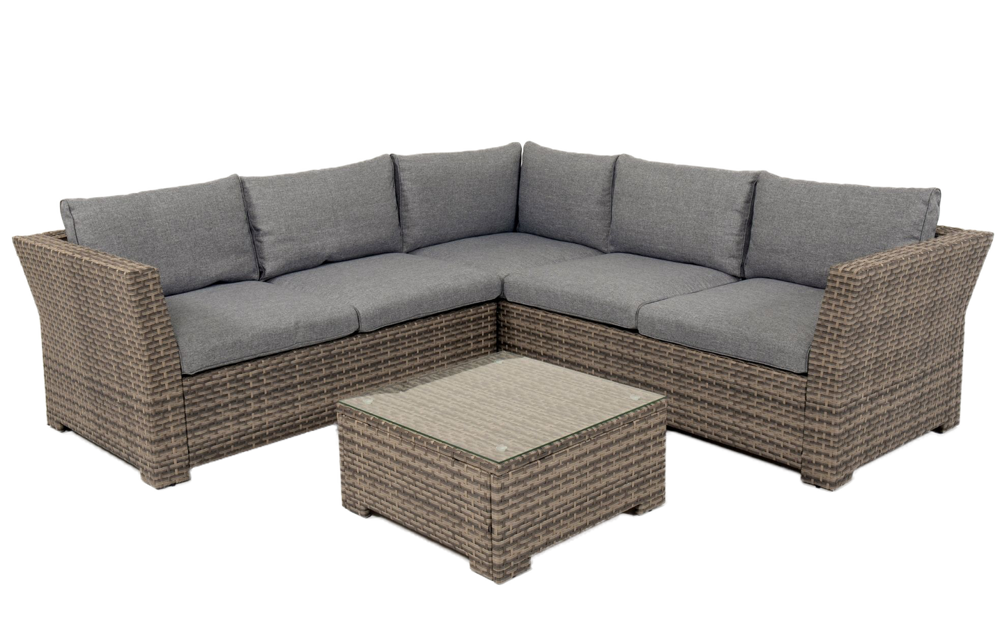 Chesterton Grey 5 Seater Corner Lounge Set - MINT Outdoor