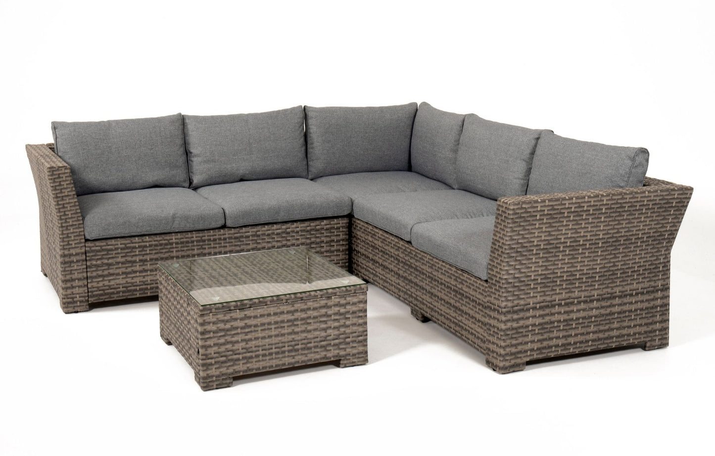 Chesterton Grey 5 Seater Corner Lounge Set - MINT Outdoor