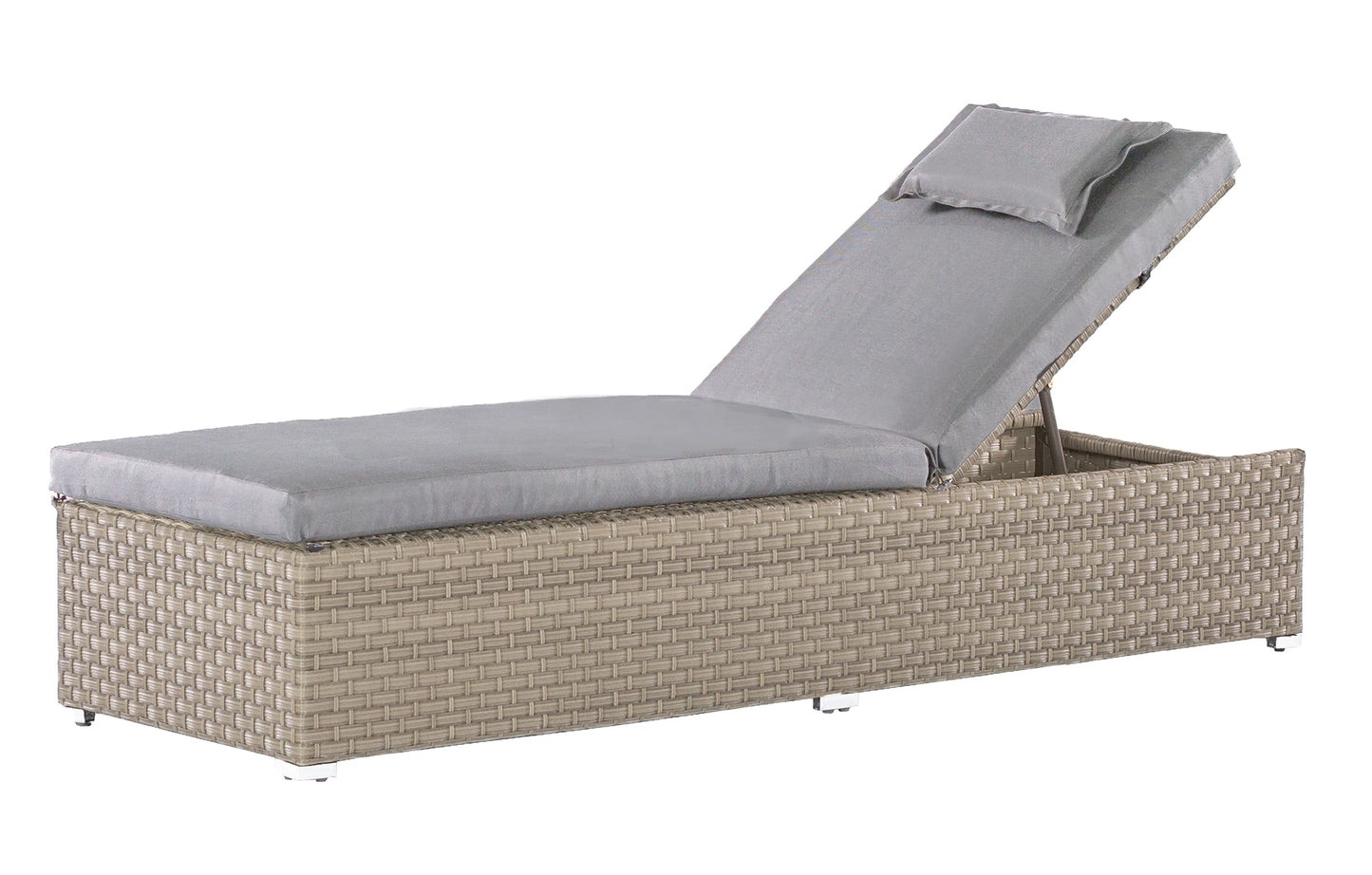 Chesterton Rattan Luxury Grey Sun Lounger