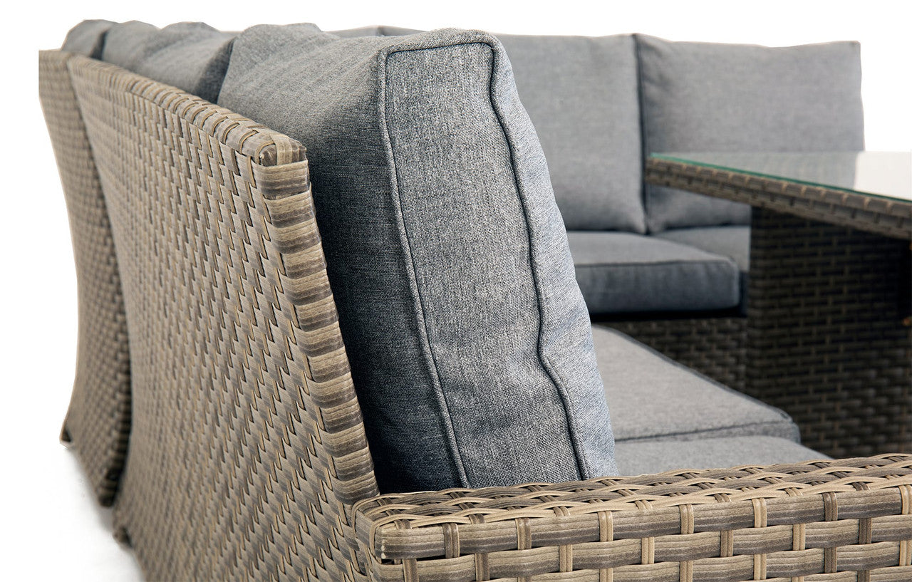 Palma Grey Corner Rattan Garden Lounge Set 9 Seater (V2) - MINT Outdoor