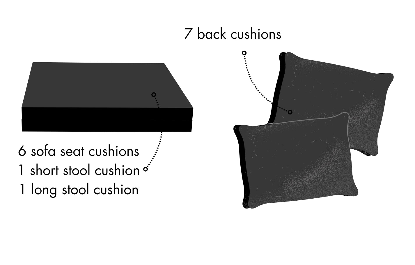Barcelona Lounge Set Replacement Cushions/Covers