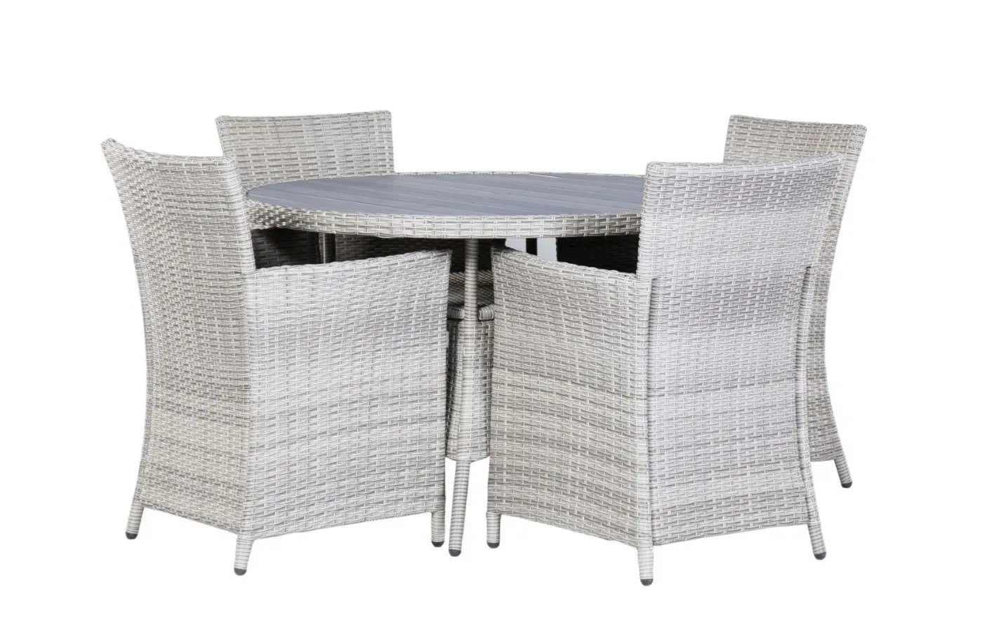 Bridgetown 4 Seater Round Rattan Dining Set 120cm - MINT Outdoor