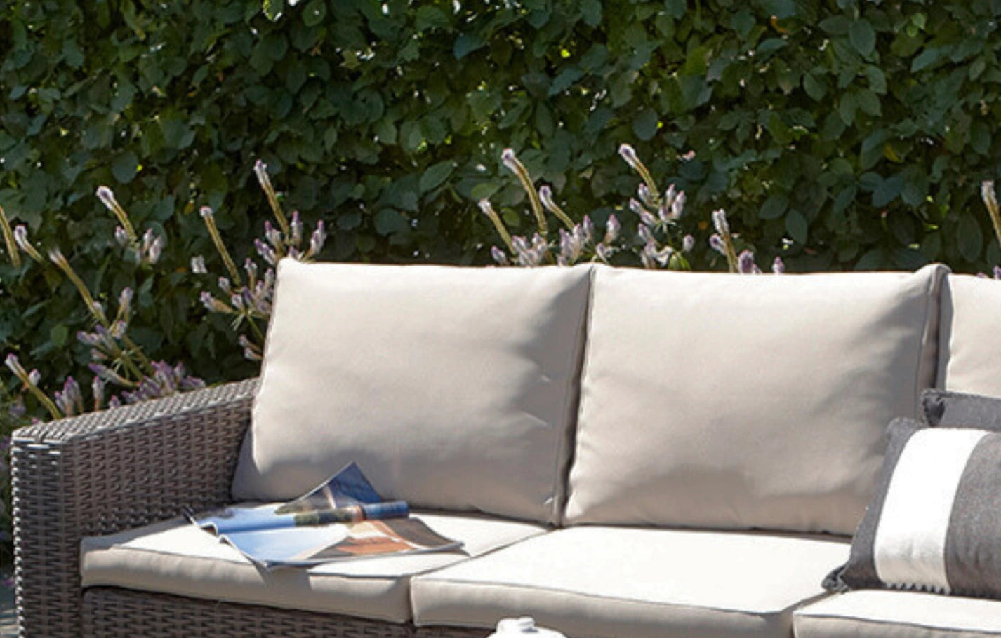 Keter California 3-Seater Taupe Rattan Garden Sofa - MINT Outdoor