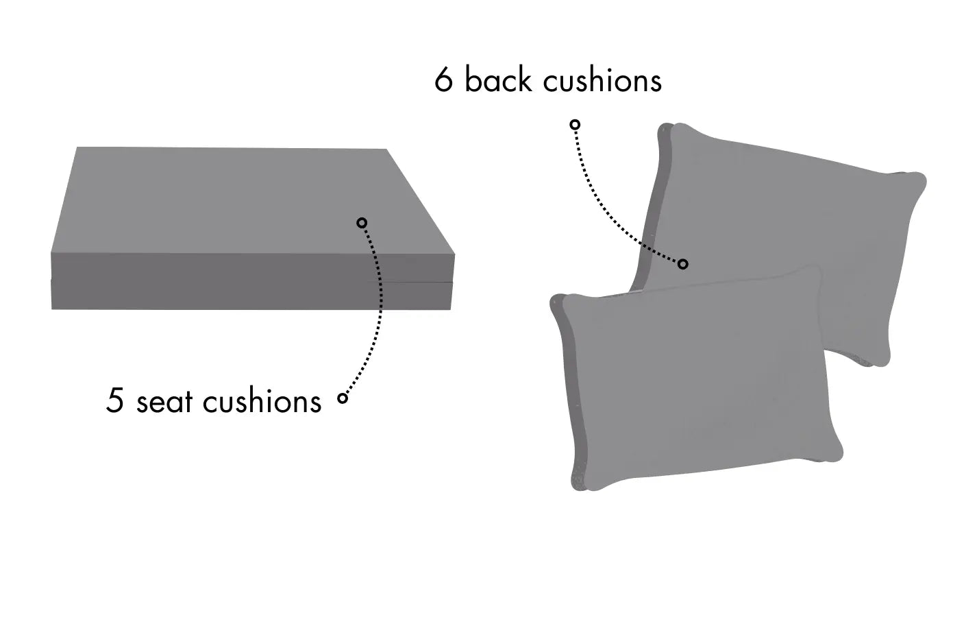 Chesterton Grey Garden Sofa Set Replacement Cushions/Covers - MINT Outdoor