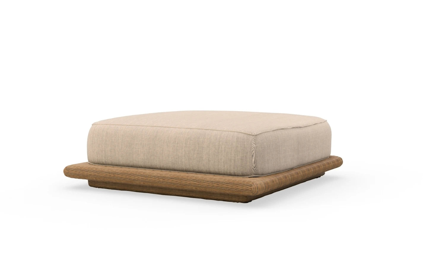 Lark Square Rattan Garden Ottoman