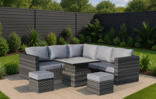 Lima 7 Seater Rattan Garden Sofa Set With Up-Down Table - MINT Outdoor