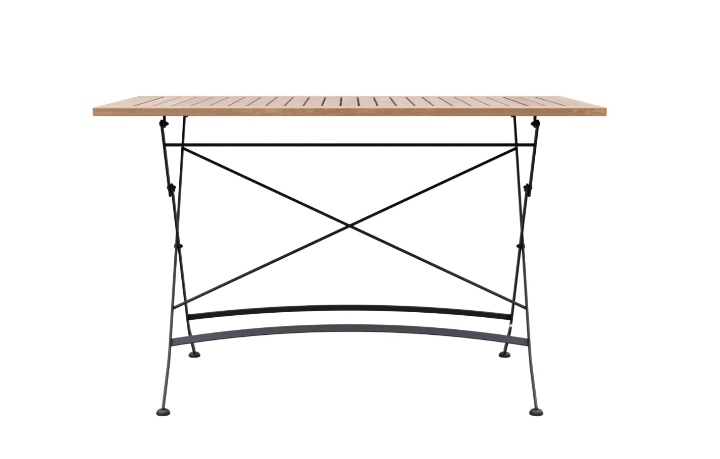 Sicily 4 Seater Teak and Wrought Iron Rectangular 120cm Garden Dining Set - MINT Outdoor