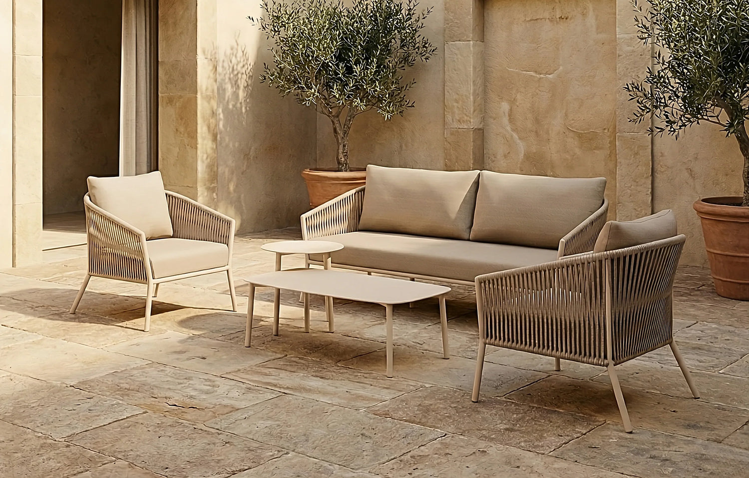 Hand Woven Rope Garden Sofa Sets