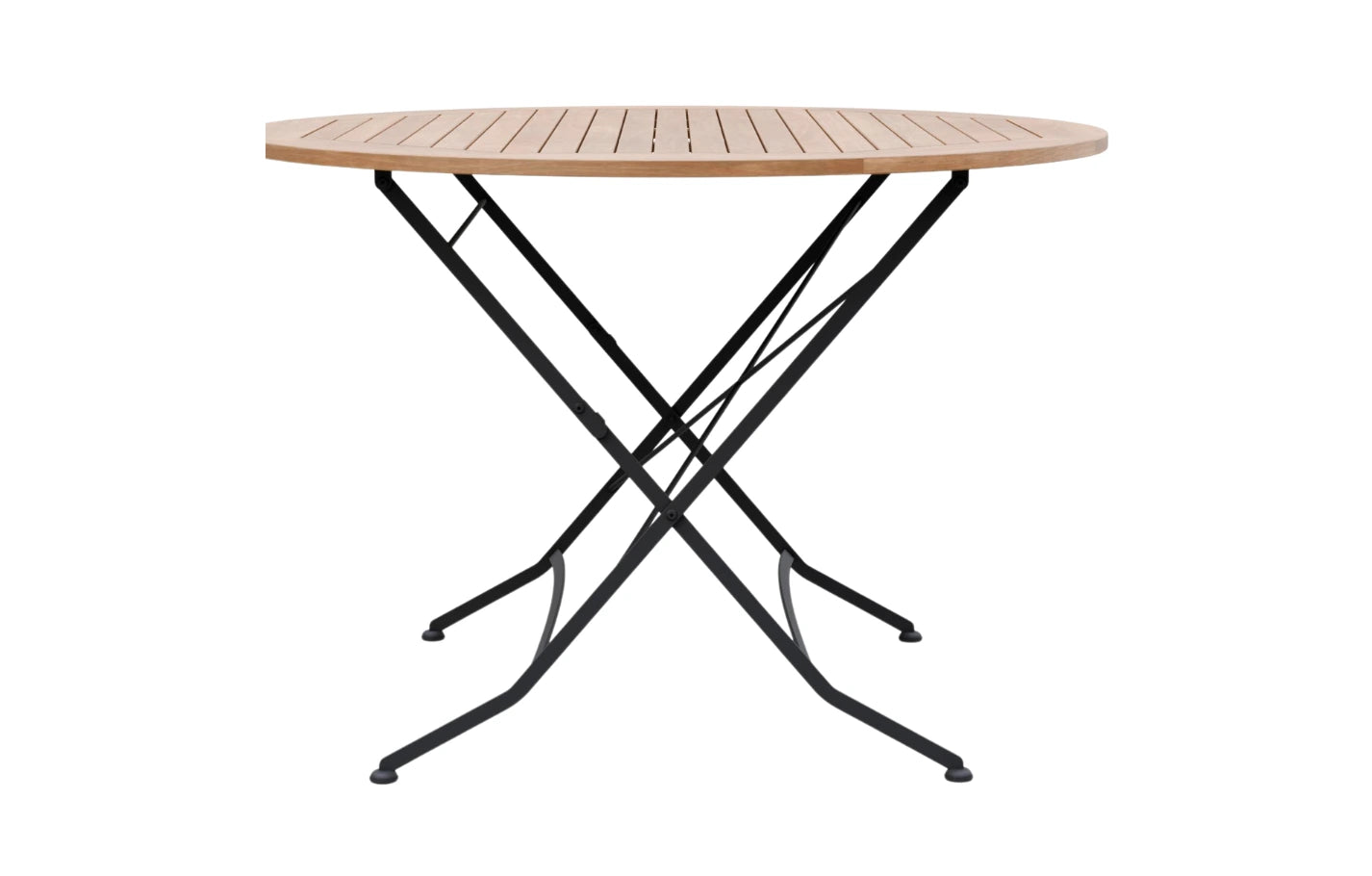 Sicily 4 Seater Teak and Wrought Iron Round 110cm Garden Dining Set - MINT Outdoor