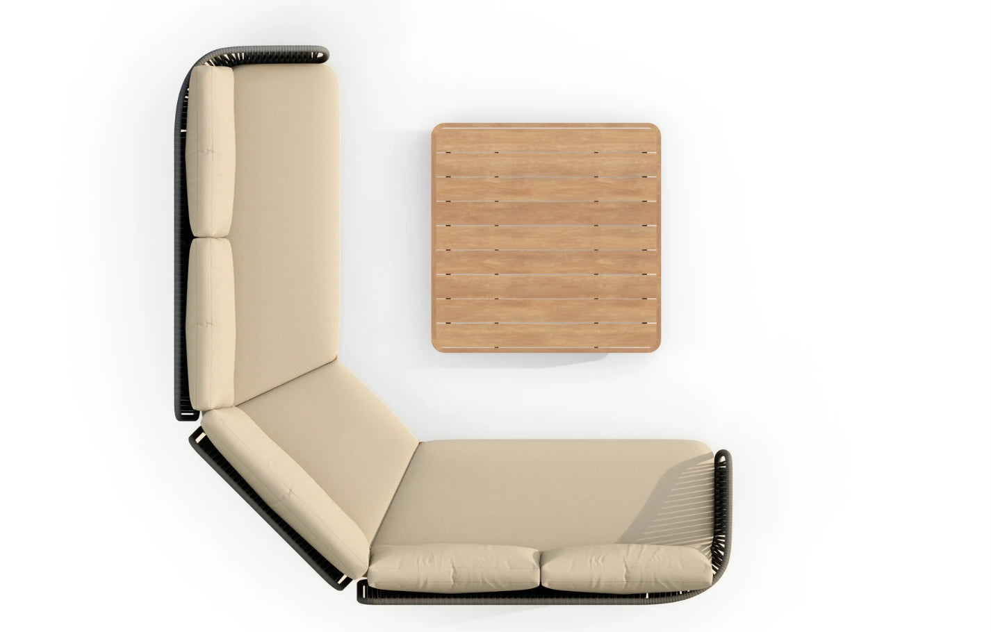 Bayswater 5 Seater Woven Wooden Corner Garden Sofa Set