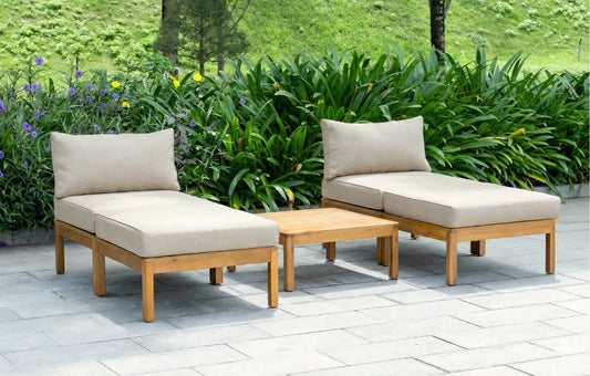 Cali 2 Seater Wooden Terrace Garden Lounge Set