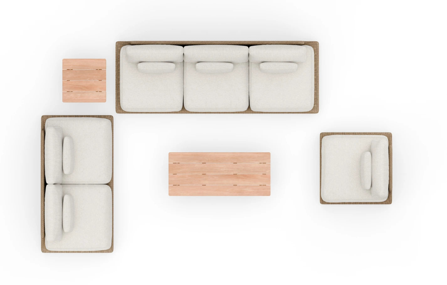 Lark 6 Seater Sofa and Armchair Garden Set - MINT Outdoor