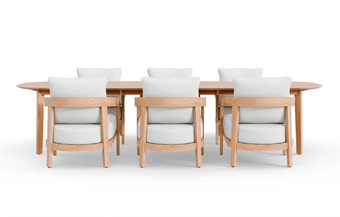 Rose 6 Seater Teak Garden Dining Set - MINT Outdoor