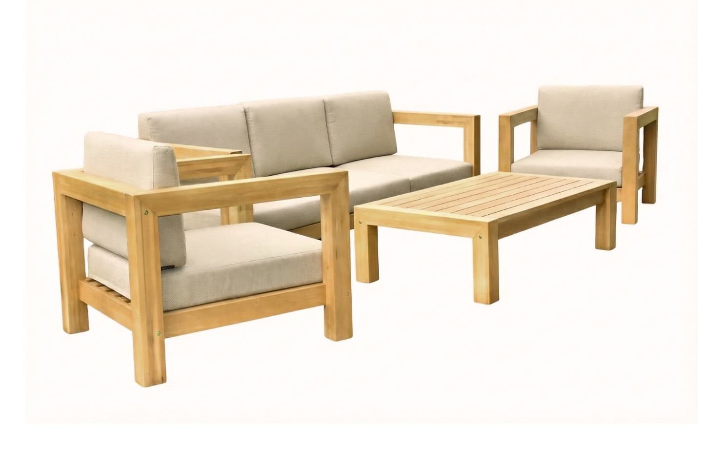 Adelaide 5 Seater Wooden Garden Sofa and Armchair Set