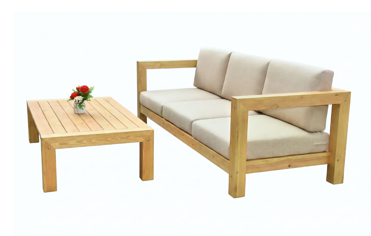 Adelaide 5 Seater Wooden Garden Sofa and Armchair Set