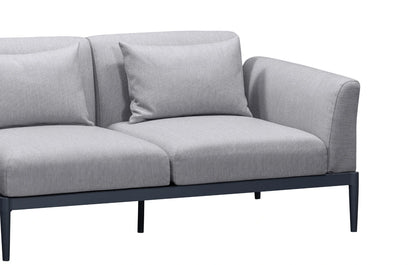 Alta 5 Seater Corner Grey Aluminium Corner Garden Sofa - MINT Outdoor