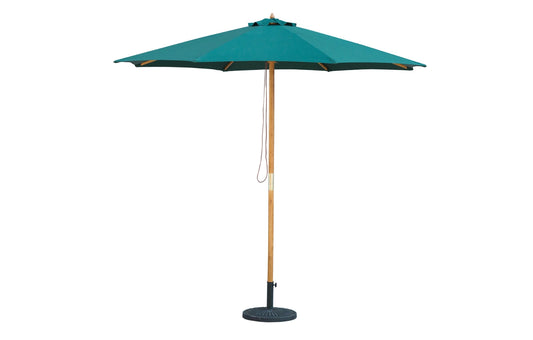 Bali Hunter Green Wooden Parasol 2.85m - MINT Outdoor