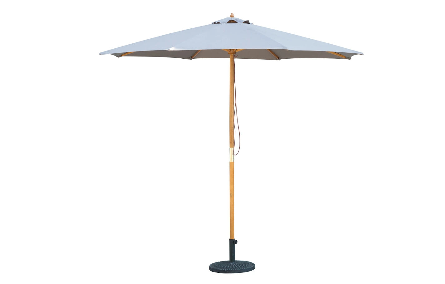 Bali Taupe Wooden Parasol 2.85m