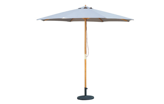 Bali Grey Wooden Parasol 2.85m - MINT Outdoor