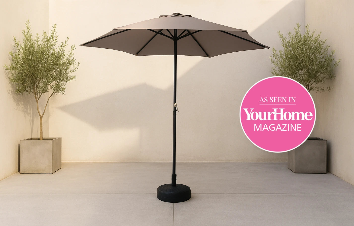 Bali Taupe Metal Parasol 2.67m