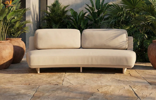Harbour 3 Seater Aluminium Curved Garden Modular Garden Sofa