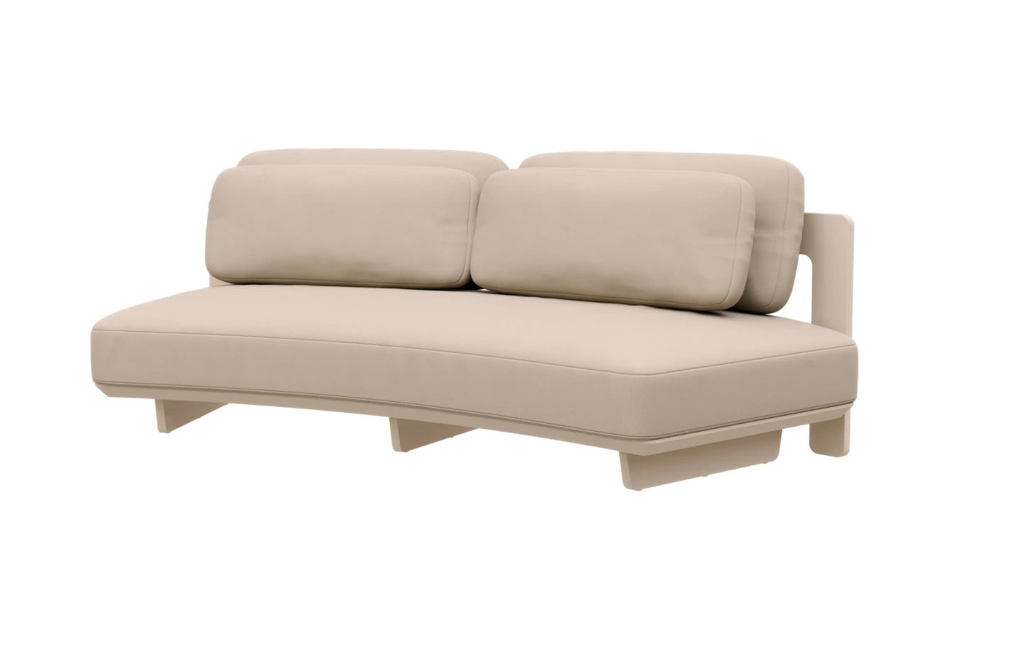 Harbour 3 Seater Aluminium Curved Garden Modular Garden Sofa