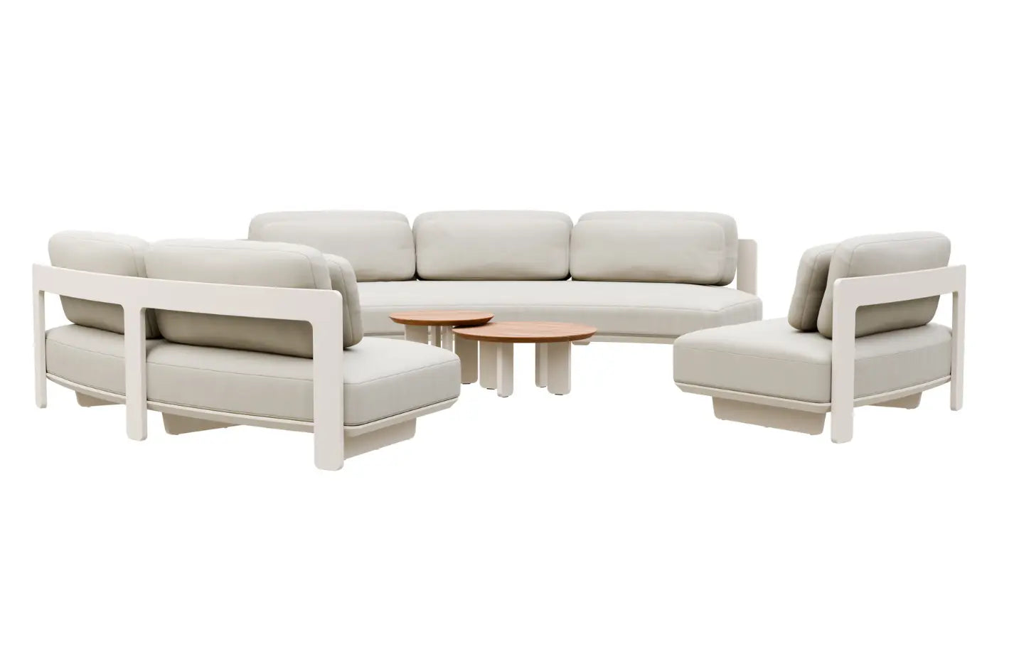Test Harbour 6 Seater Teak and Aluminium Garden Sofa and Armchair Set (Copy) - MINT Outdoor