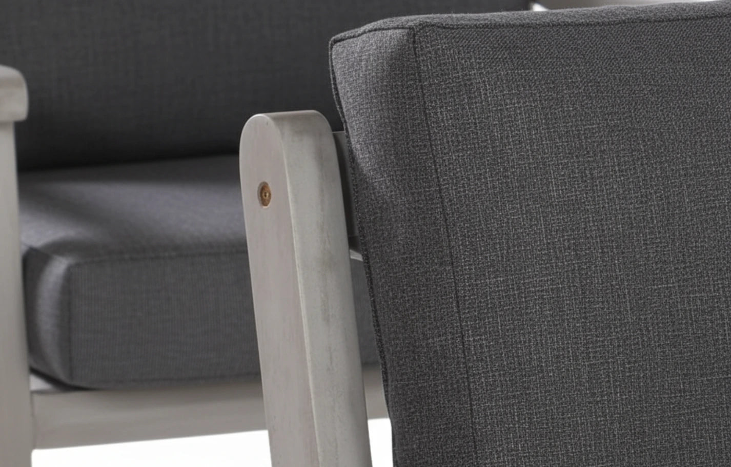 Belgrave Grey 4 Seater Wooden Corner Garden Sofa and Armchair Set
