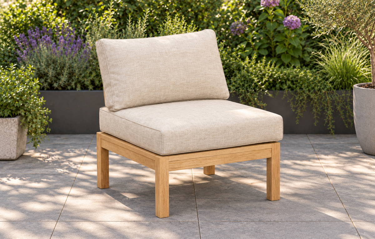 Cali 1 Seater Wooden Garden Armless Chair