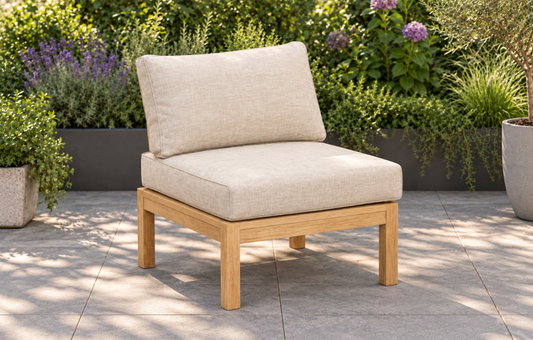 Cali 1 Seater Wooden Garden Armless Chair
