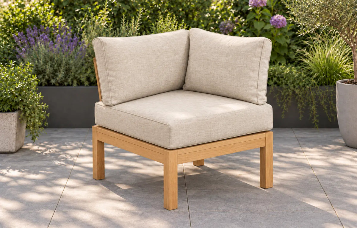 Cali Teak 1 Seater Corner Chair