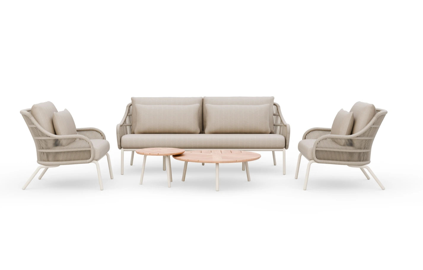 Cora 4 Seater Woven and Aluminium Garden Sofa and Armchair Set