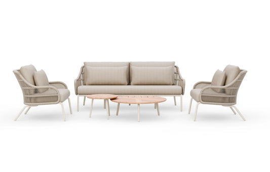 Cora 4 Seater Woven and Aluminium Garden Sofa and Armchair Set