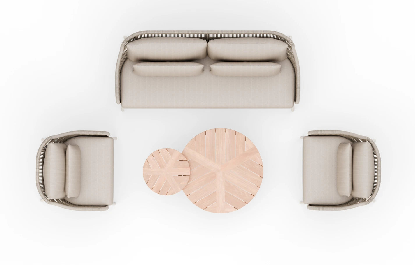 Cora 4 Seater Woven and Aluminium Garden Sofa and Armchair Set