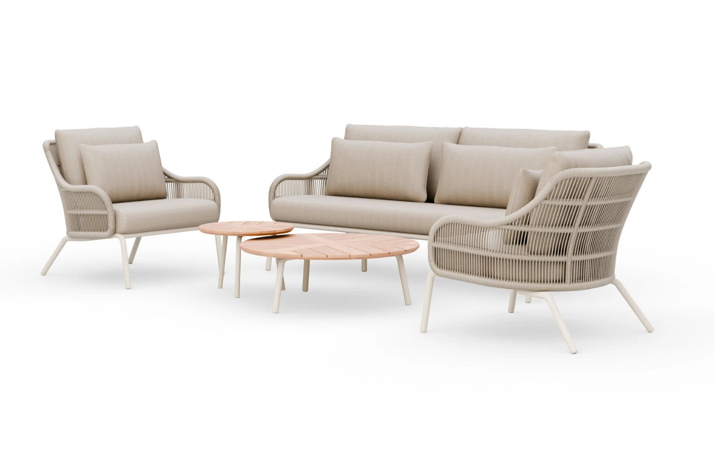 Cora 4 Seater Woven and Aluminium Garden Sofa and Armchair Set