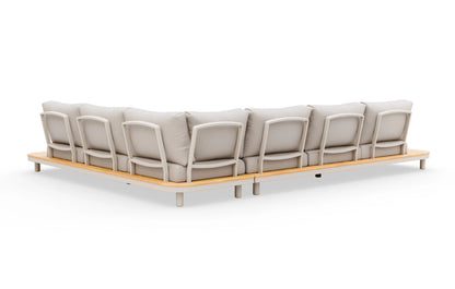 Cove 7 Seater Corner Solid Wood Garden Sofa Set - MINT Outdoor