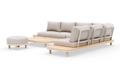 Cove 7 Seater Corner Solid Wood Garden Sofa Set - MINT Outdoor