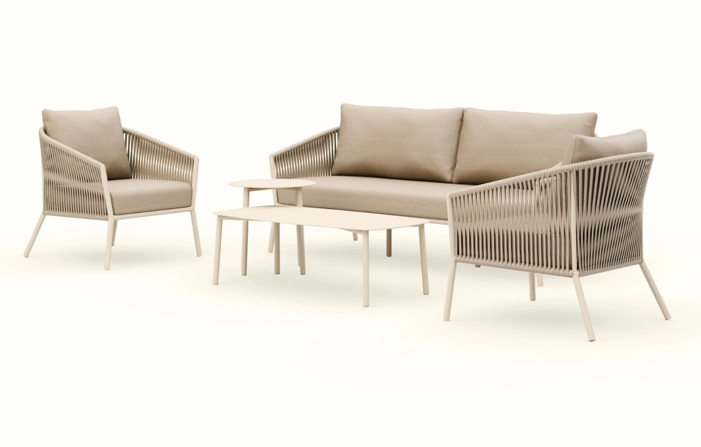 Darcy 4 Seater Woven Garden and Aluminium Sofa and Armchair Set