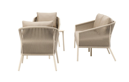 Darcy 5 Seater Woven Garden and Aluminium Sofa and Armchair Set