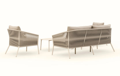 Darcy 5 Seater Woven Garden and Aluminium Sofa and Armchair Set