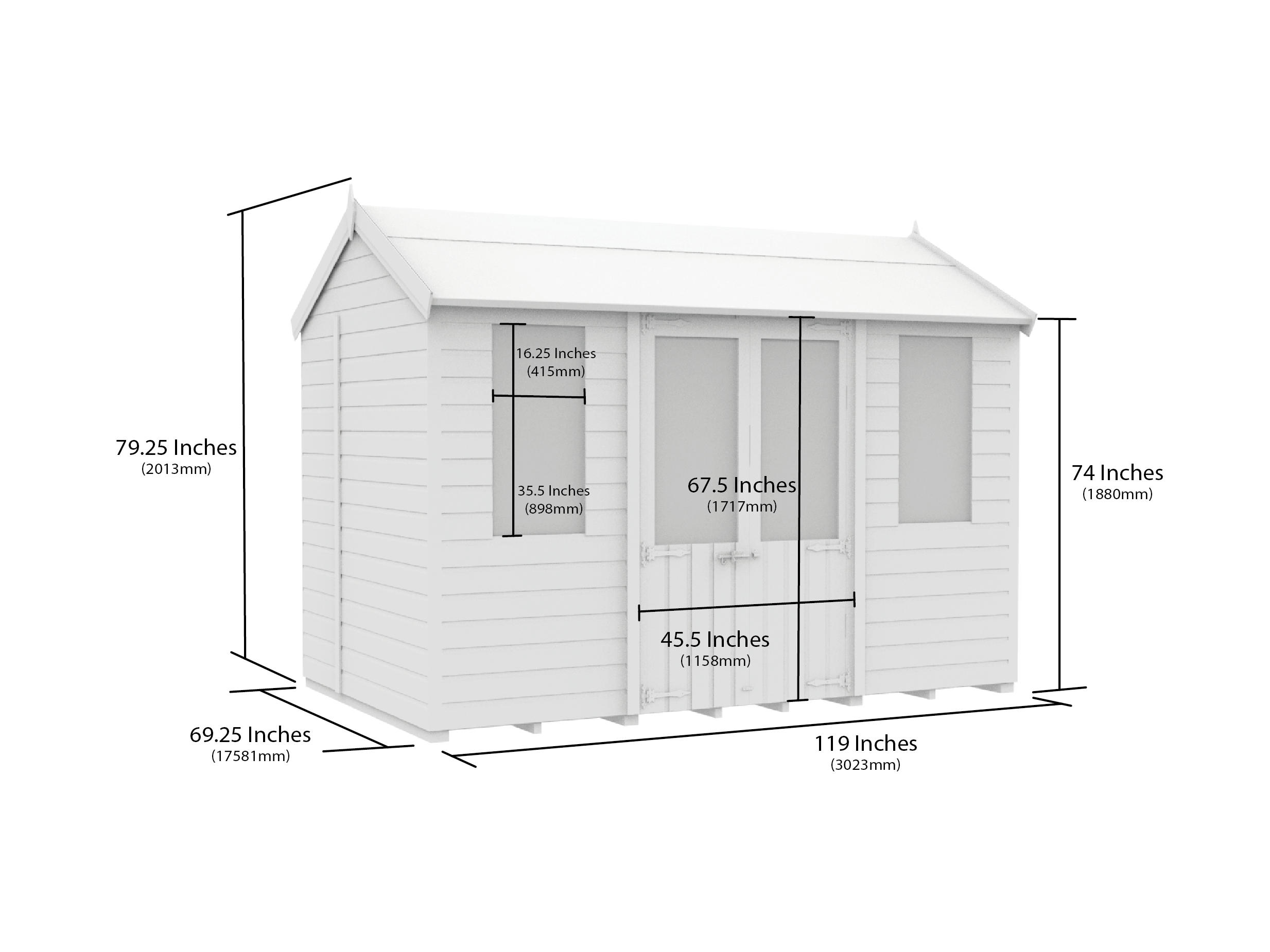 10 x 6 Apex Summer House