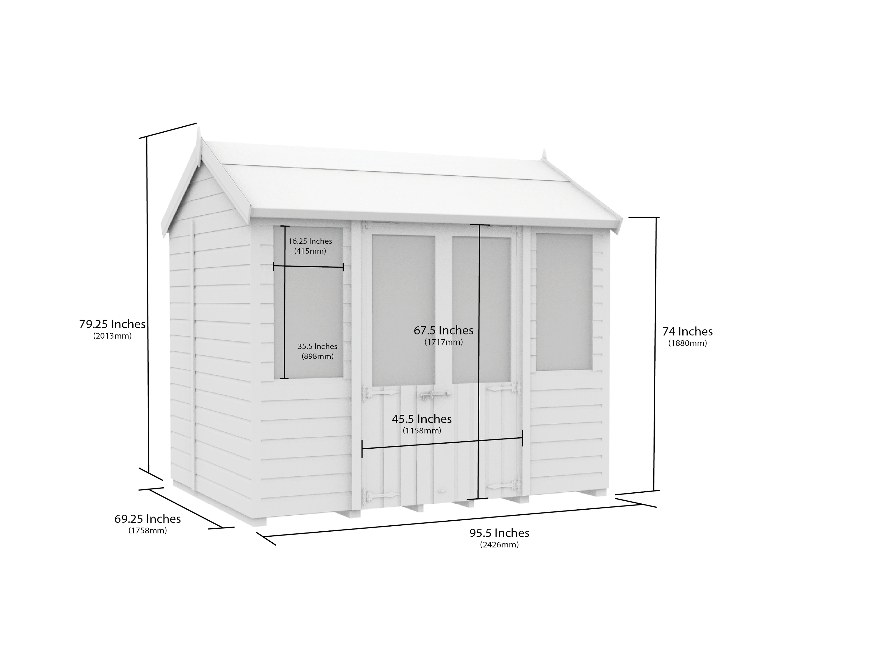 8 x 6 Apex Summer House