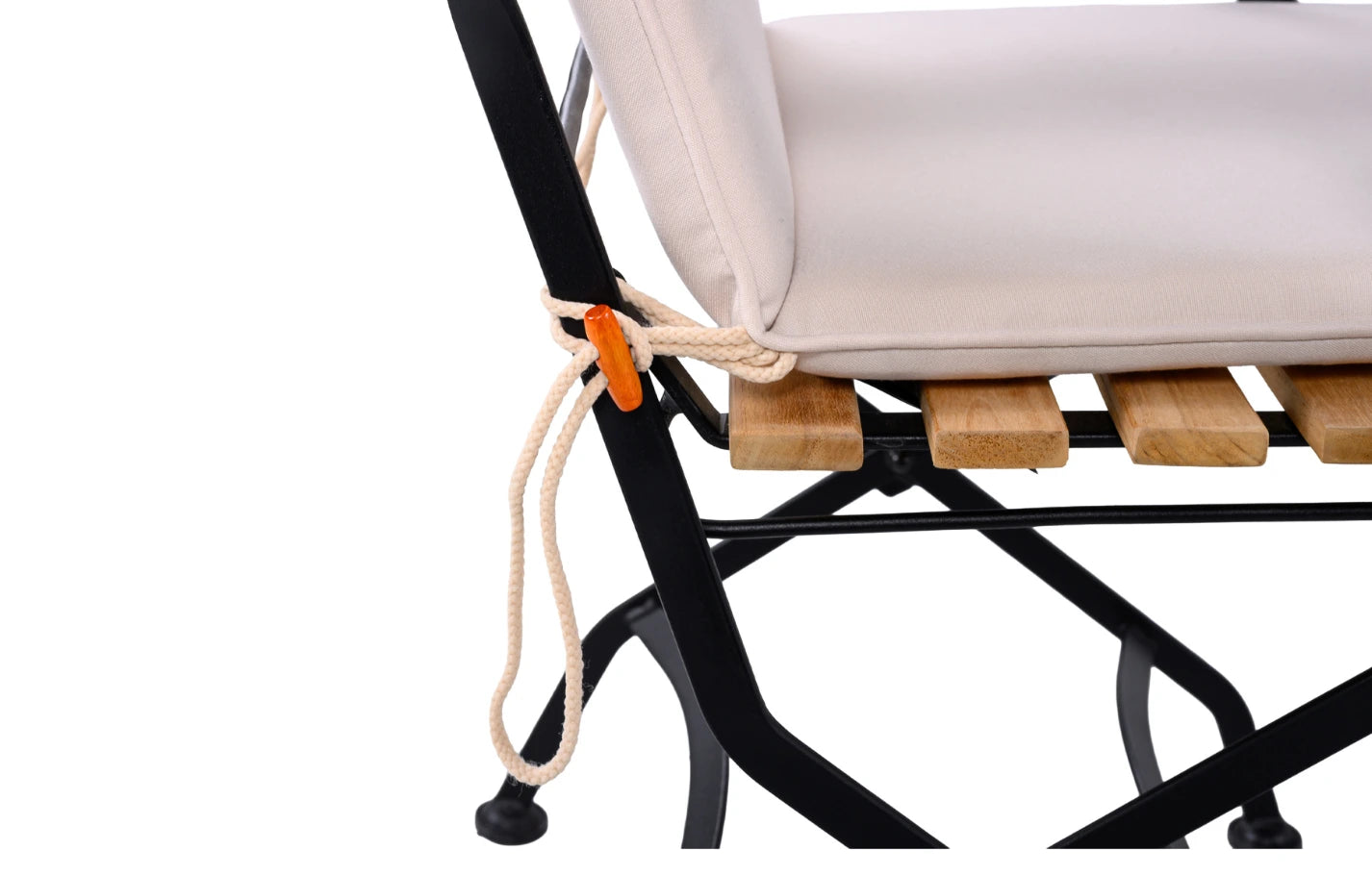 Set of 2 Folding Padded Garden Armchair Cushions 88 x 44cm