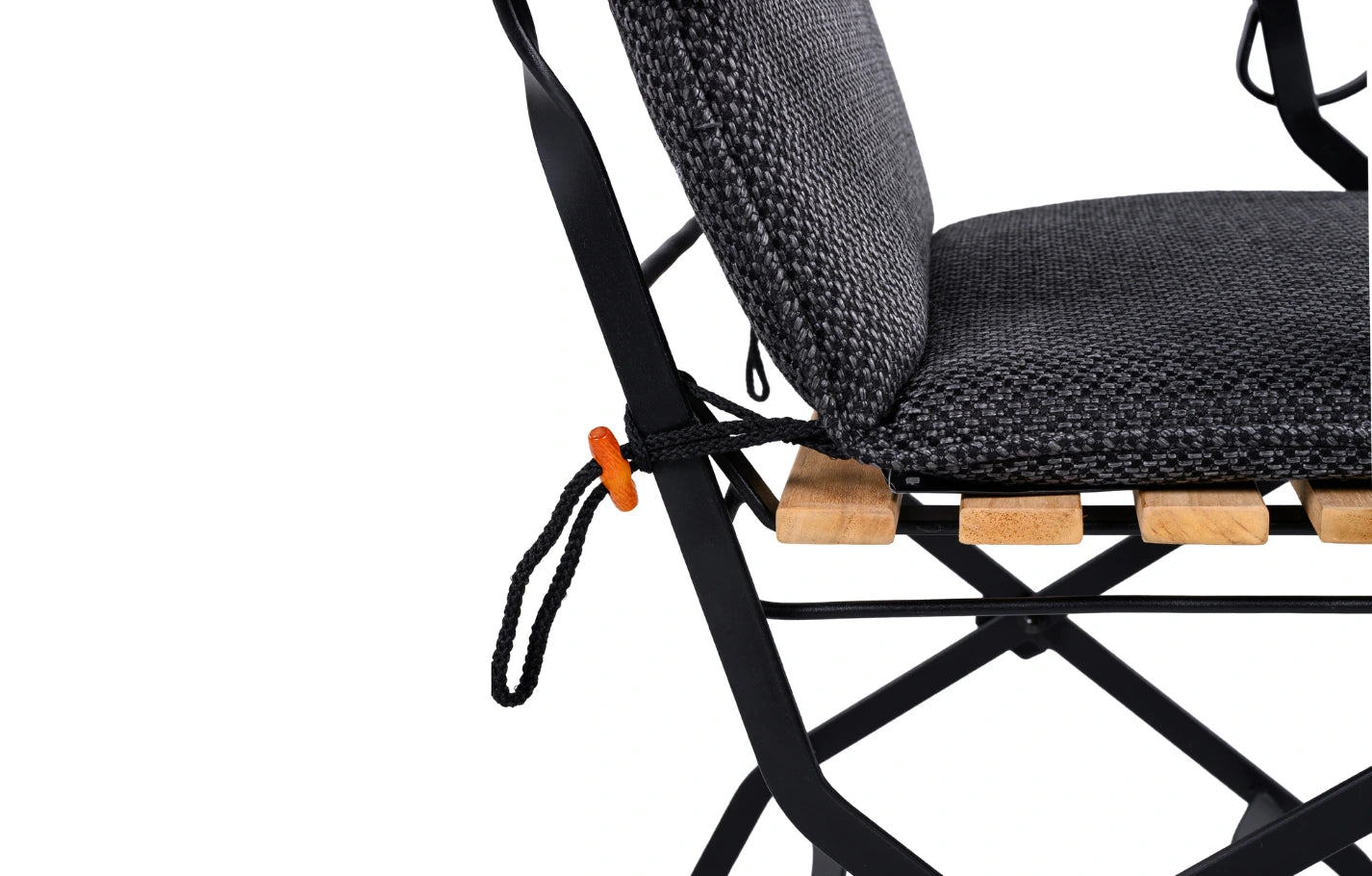 Set of 2 Folding Padded Garden Armchair Cushions 88 x 44cm