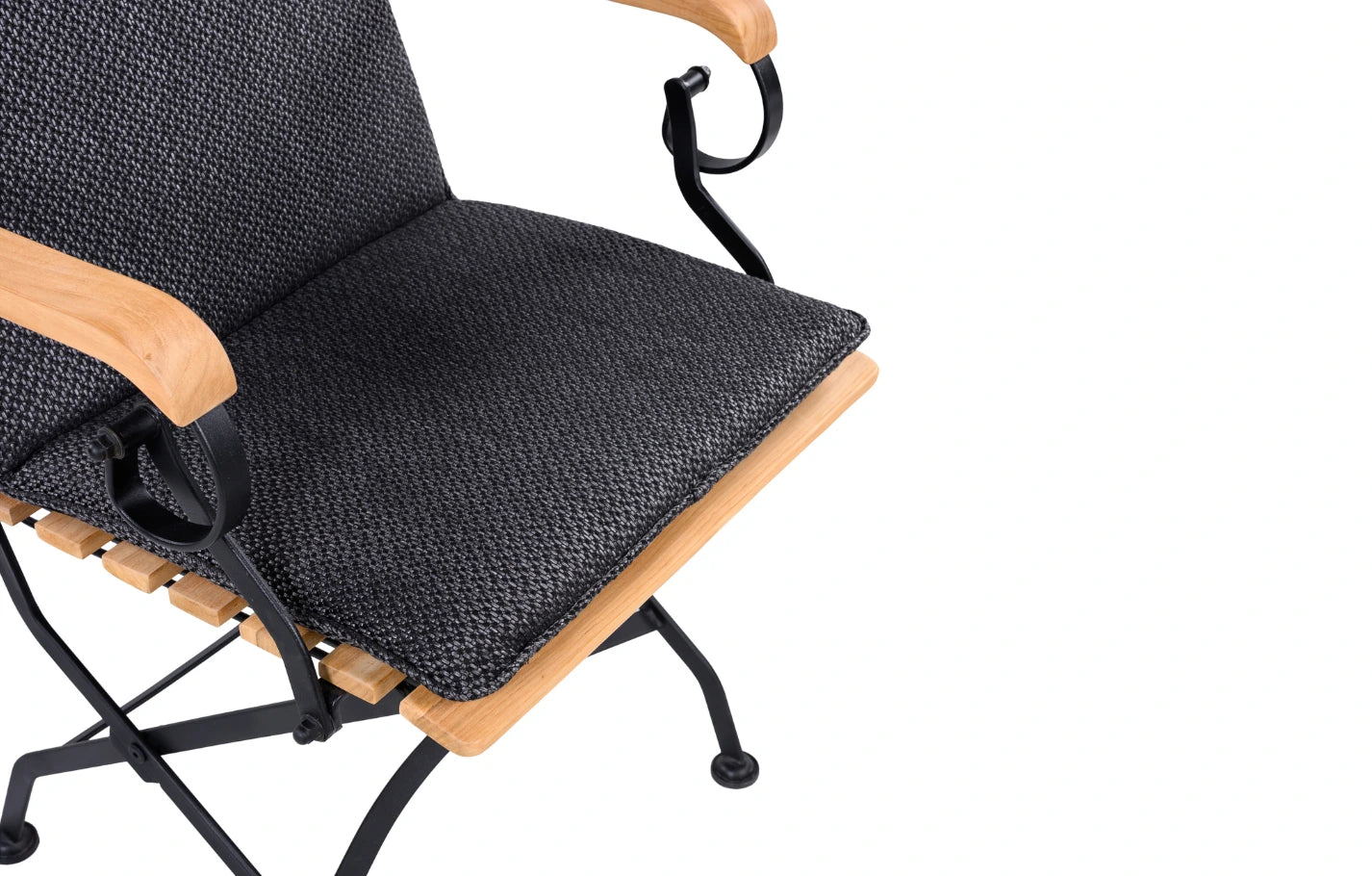 Set of 2 Folding Padded Garden Armchair Cushions 88 x 44cm