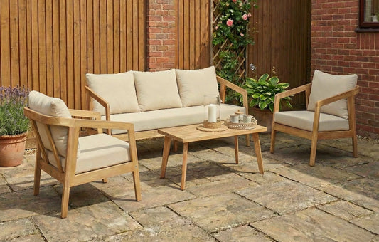 Hadley 5 Seater Wooden Garden Sofa and Armchair Set