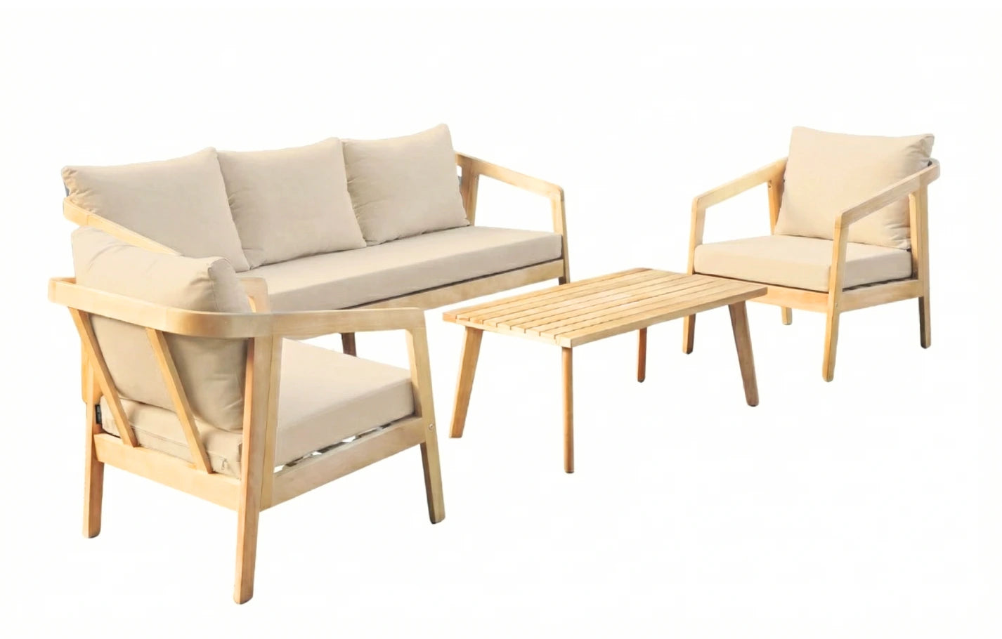 Hadley 5 Seater Wooden Garden Sofa and Armchair Set